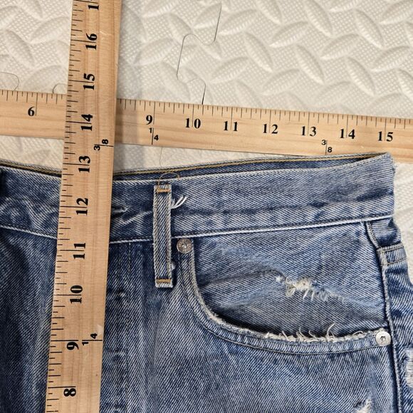Agolde 90's Jeans Womens 27 High Rise Straight Leg Crop Distressed Busted Knee - Picture 13 of 14